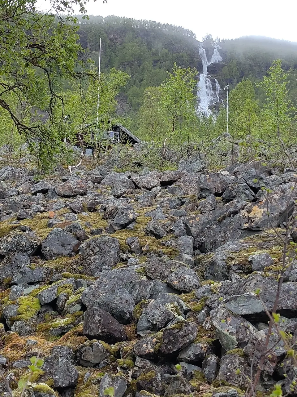 One of the Steindalsbreen waterfalls.